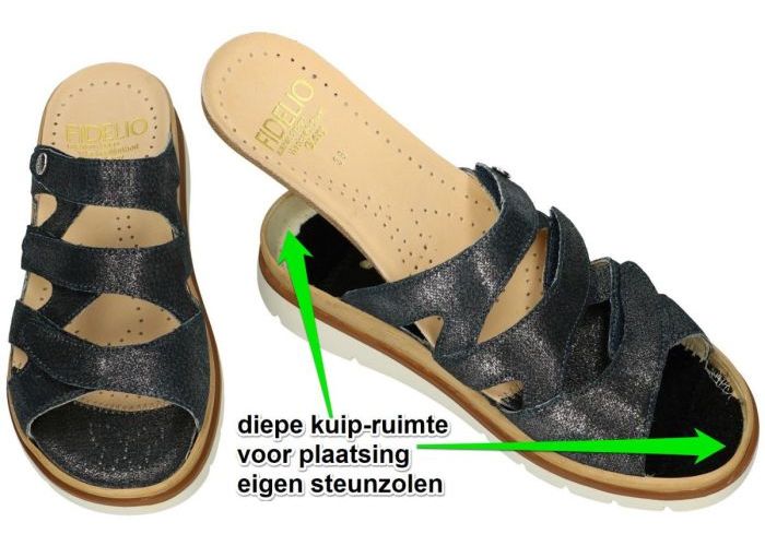 Fidelio Hallux 595001 FIDELIO GLORY G½ slippers & muiltjes blauw donker