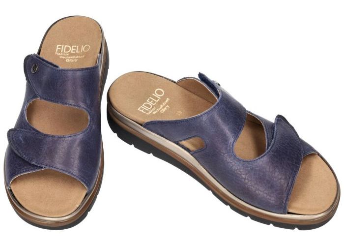 Fidelio Hallux 595020 HALLUX GLORY (G½) slippers & muiltjes blauw donker