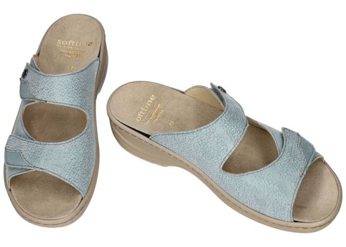 Fidelio Hallux 234013 Soft-Line HEDI (H) slippers & muiltjes blauw licht