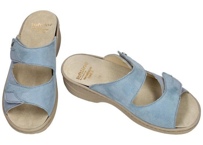 Fidelio Hallux 234013 Soft-Line HEDI (H) slippers & muiltjes blauw licht