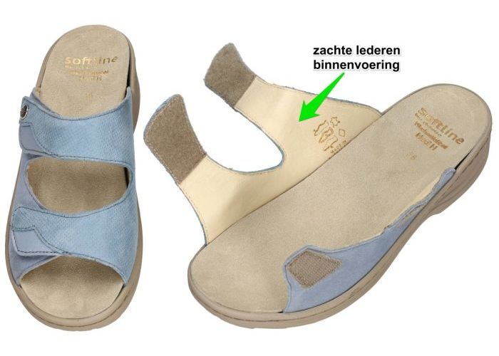 Fidelio Hallux 234013 Soft-Line HEDI (H) slippers & muiltjes blauw licht