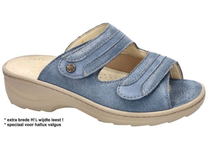 Fidelio Hallux 236023 HALLUX HEDI (H) slippers & muiltjes blauw licht