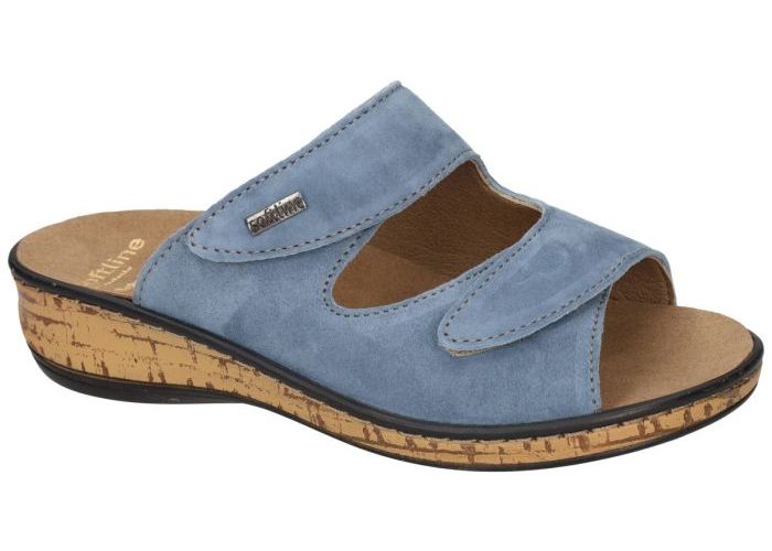 Damesschoenen Fidelio Hallux SLIPPERS & MUILTJES 245012 Soft-Line GERDA G Blauw Licht