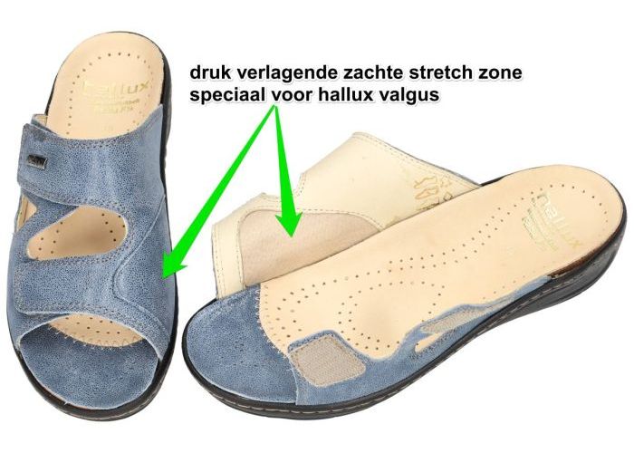 Fidelio Hallux 434133 HALLUX FABIA (F½) slippers & muiltjes blauw licht