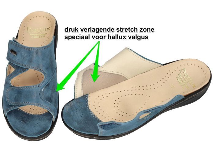 Fidelio Hallux 434133 HALLUX FABIA (F½) slippers & muiltjes blauw licht