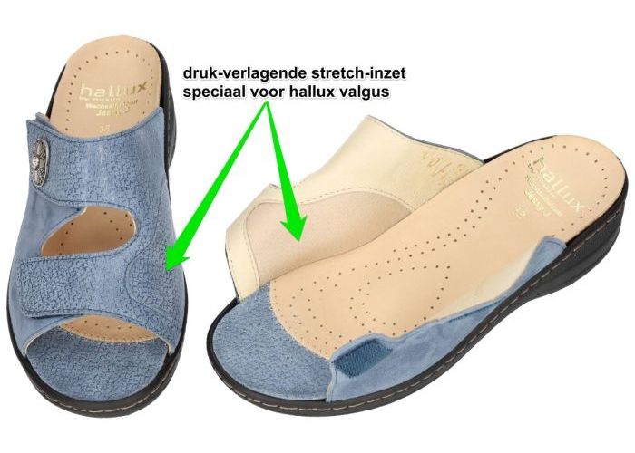 Fidelio Hallux 456003 HALLUX JESSY (J) slippers & muiltjes blauw licht