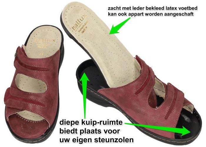 Fidelio Hallux 236023 HALLUX HEDI (H) slippers & muiltjes bordeaux