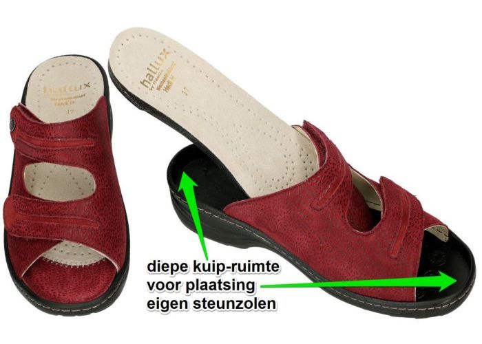 Fidelio Hallux 236023 HALLUX HEDI (H) slippers & muiltjes bordeaux