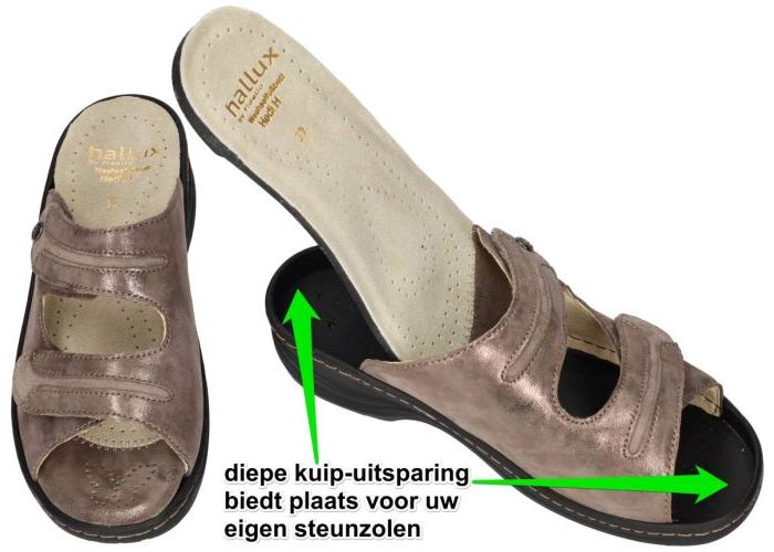 Fidelio Hallux 236023 HALLUX HEDI (H) slippers & muiltjes brons