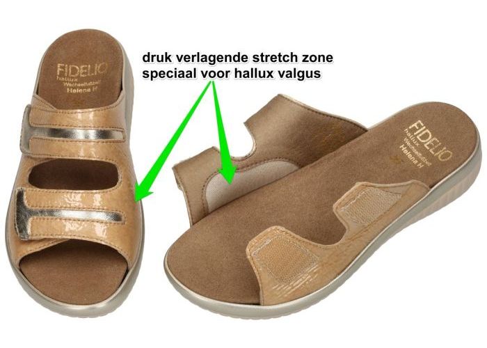 Fidelio Hallux 586020 HALLUX HELENA (H) slippers & muiltjes camel