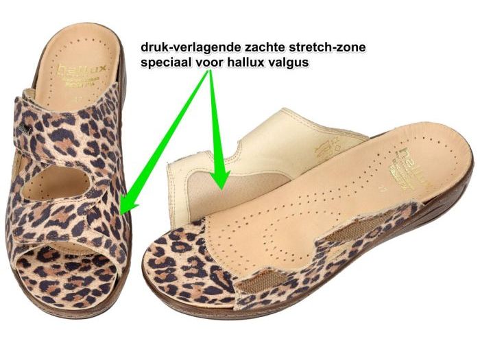 Fidelio Hallux 434133 HALLUX FABIA (F½) slippers & muiltjes dierprint