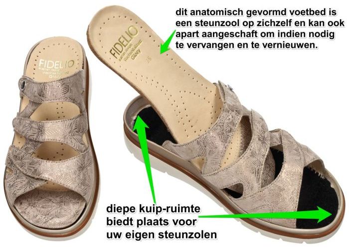 Fidelio Hallux 595001 FIDELIO GLORY G½ slippers & muiltjes goud