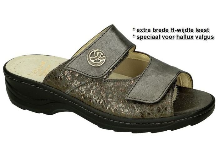 Fidelio Hallux 236031 HALLUX HEDI (H) slippers & muiltjes grijs  donker