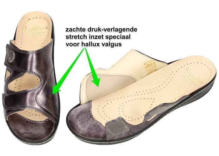 Fidelio Hallux 434103 FABIA F½ slippers & muiltjes grijs  donker