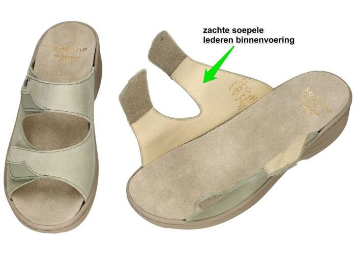 Fidelio Hallux 234013 Soft-Line HEDI (H) slippers & muiltjes groen licht