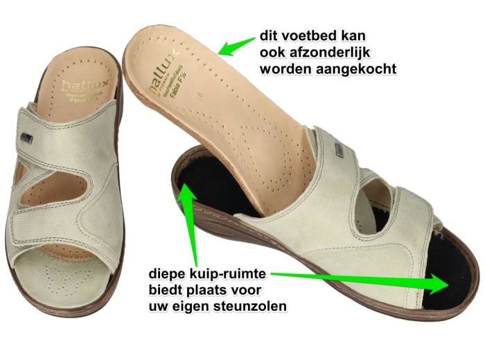 Fidelio Hallux 434133 HALLUX FABIA (F½) slippers & muiltjes groen licht
