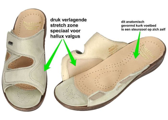 Fidelio Hallux 434133 HALLUX FABIA (F½) slippers & muiltjes groen licht