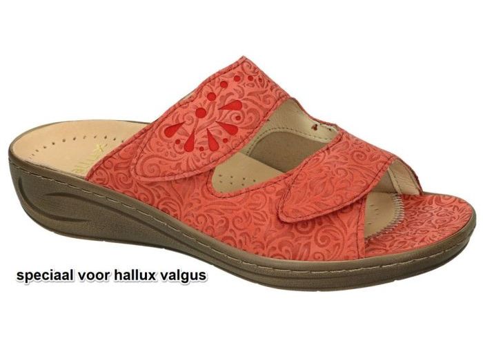 Fidelio Hallux 434029 HALLUX FABIA F½ slippers & muiltjes koraalrood