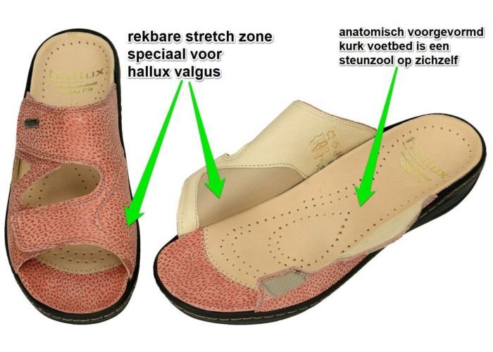 Fidelio Hallux 434113 HALLUX FABIA (F½) slippers & muiltjes nude / oud-roze