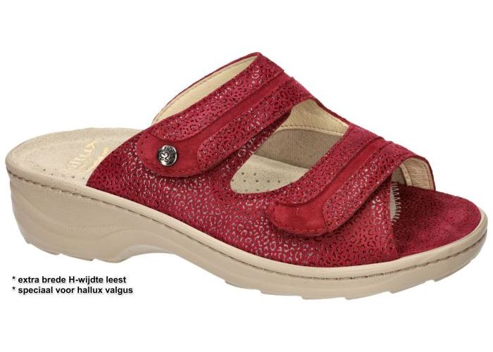 Fidelio Hallux 236023 HALLUX HEDI (H) slippers & muiltjes rood