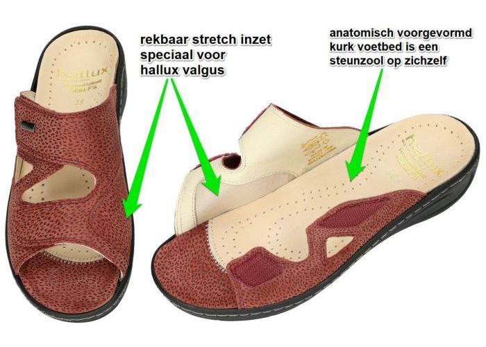 Fidelio Hallux 434113 HALLUX FABIA (F½) slippers & muiltjes roze donker