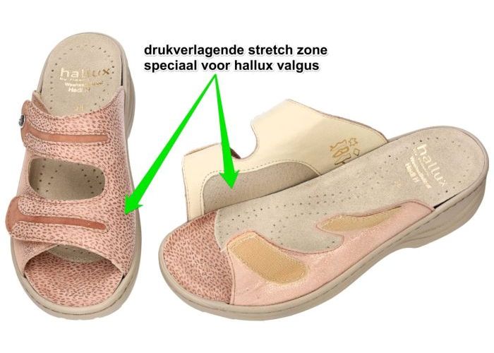 Fidelio Hallux 236023 HALLUX HEDI (H) slippers & muiltjes roze-goud metallic