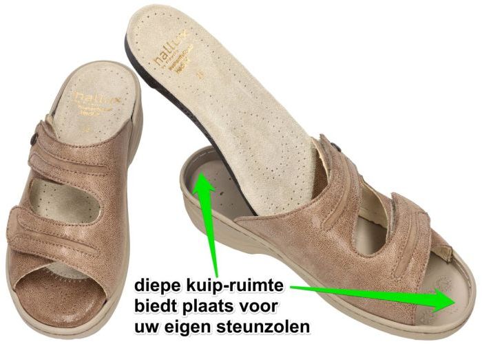 Fidelio Hallux 236023 HALLUX HEDI (H) slippers & muiltjes taupe
