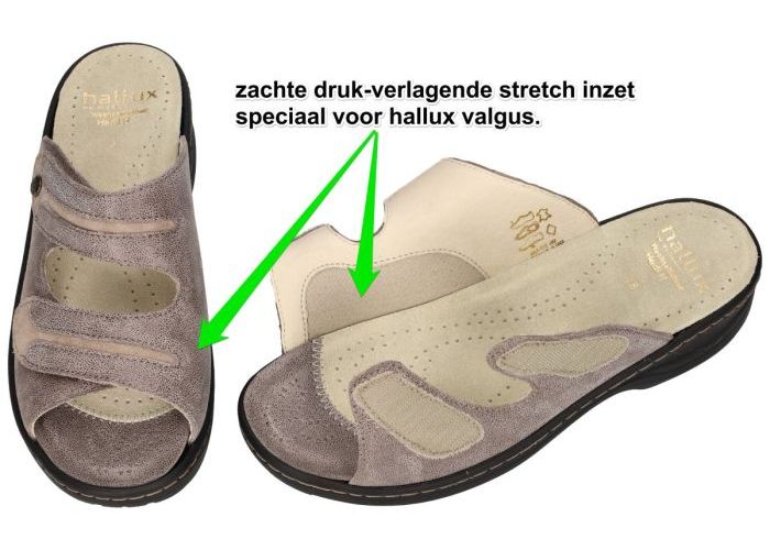 Fidelio Hallux 236023 HALLUX HEDI (H) slippers & muiltjes taupe