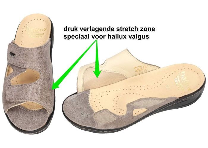 Fidelio Hallux 434133 HALLUX FABIA (F½) slippers & muiltjes taupe