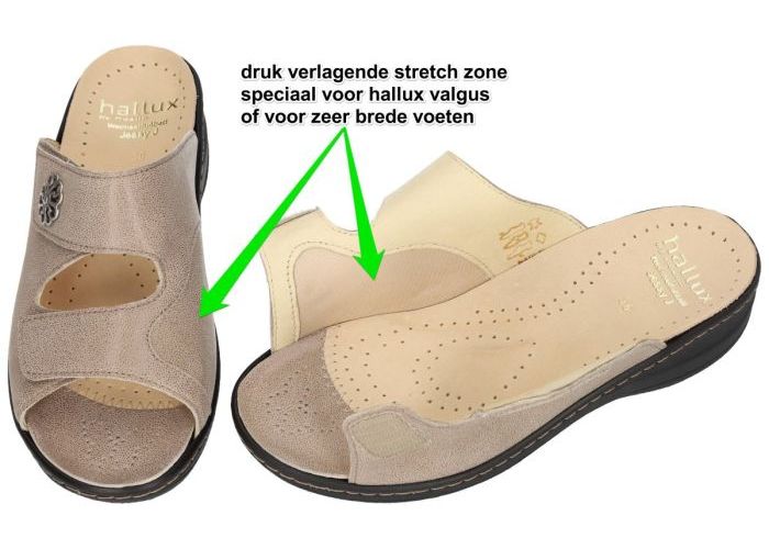 Fidelio Hallux 456005 HALLUX JESSY (J) slippers & muiltjes taupe