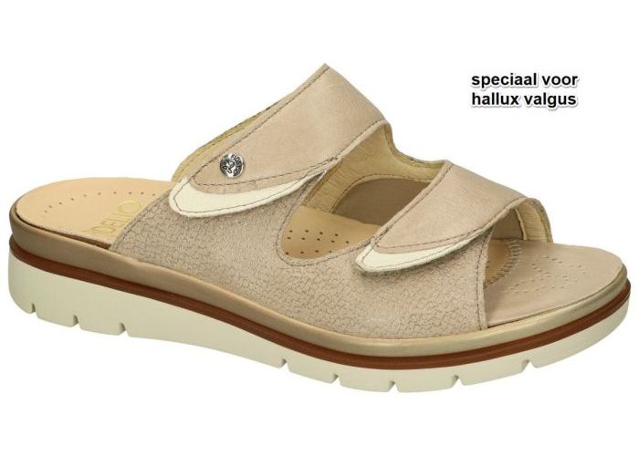 Fidelio Hallux 595020 HALLUX GLORY (G½) slippers & muiltjes taupe