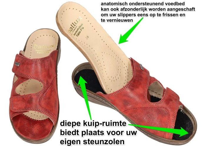 Fidelio Hallux 434133 HALLUX FABIA (F½) slippers & muiltjes terracotta