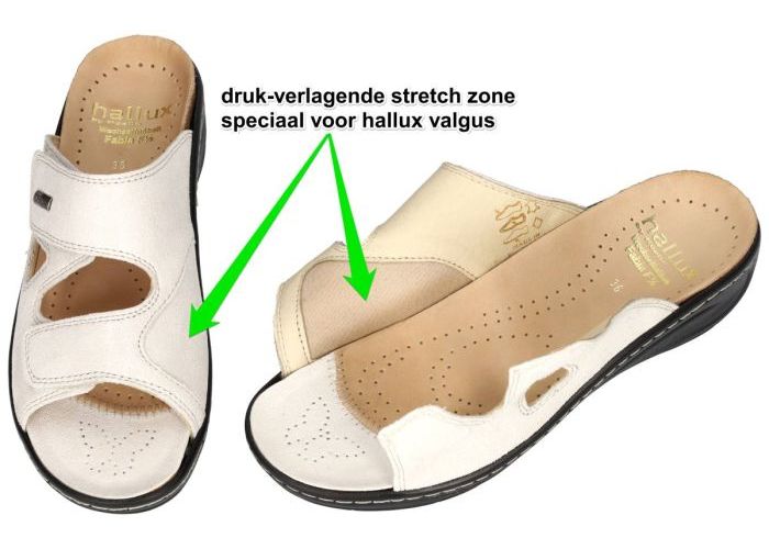 Fidelio Hallux 434133 HALLUX FABIA (F½) slippers & muiltjes wit