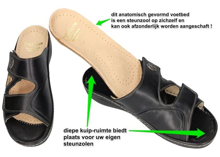 Fidelio Hallux 434103 FABIA F½ slippers & muiltjes zwart