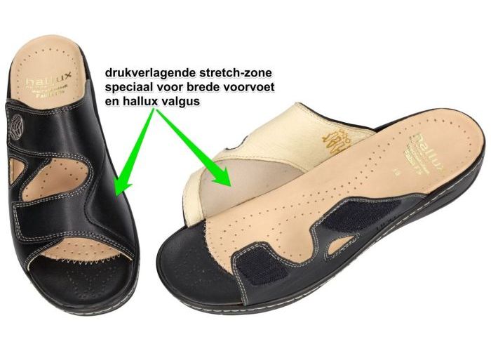 Fidelio Hallux 434103 FABIA F½ slippers & muiltjes zwart