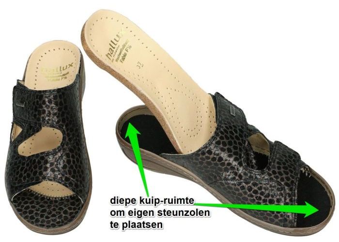 Fidelio Hallux 434113 HALLUX FABIA (F½) slippers & muiltjes zwart