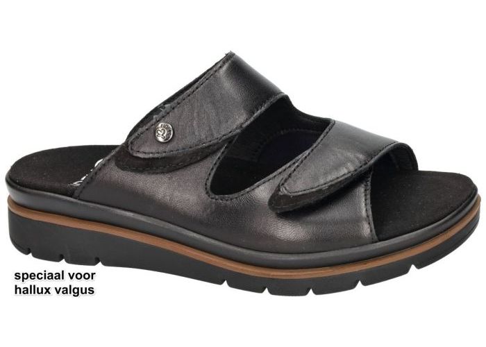 Fidelio Hallux 595020 HALLUX GLORY (G½) slippers & muiltjes zwart