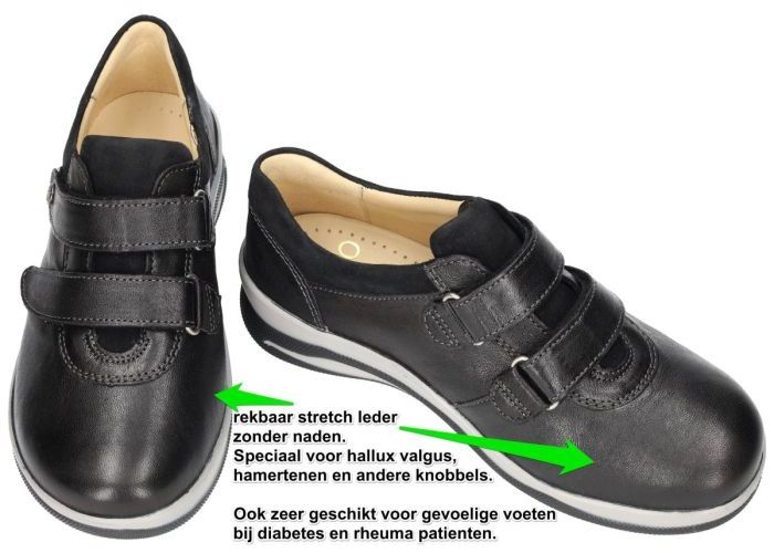 Fidelio Hallux 387102 MULTISTRETCH JALEY J sneakers  zwart