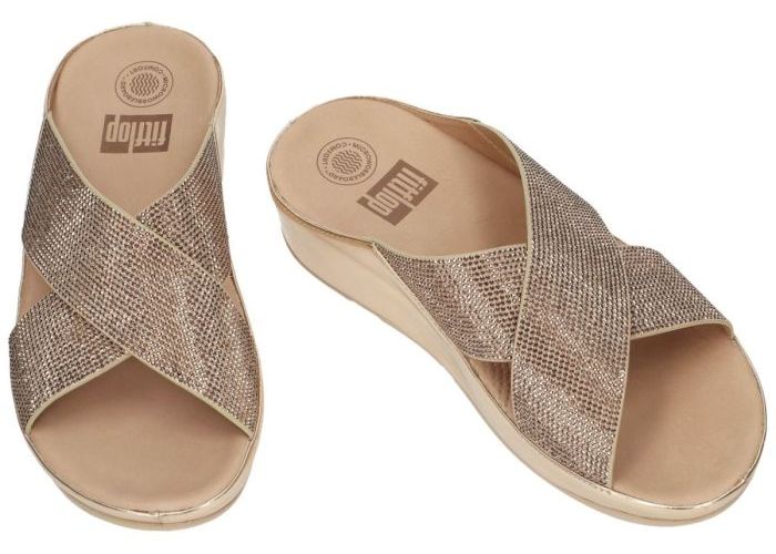 Fitflop B35-323 Crystall Slide slippers & muiltjes goud