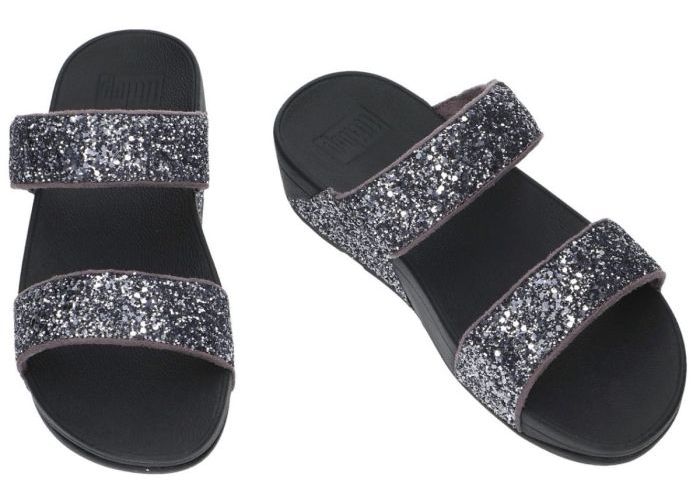 Fitflop C63-054 Glitterball-Slide slippers & muiltjes zilver