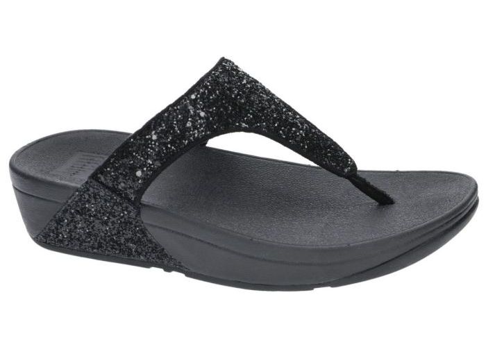Fitflop C62-001 Glitterball-Toepost slippers & muiltjes zwart