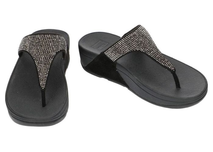 Fitflop C65-001 Slinky Rokkit Toe-Post slippers & muiltjes zwart