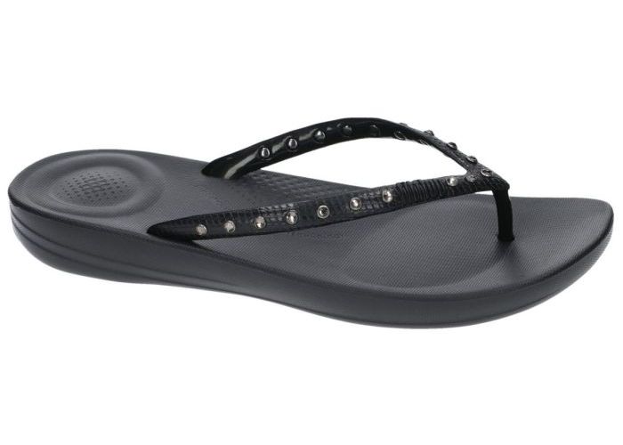 Fitflop Iqushion ergonomic crystal slippers & muiltjes zwart