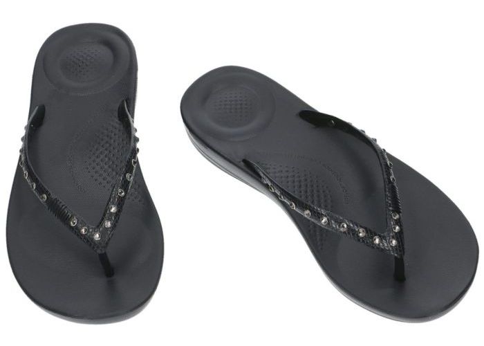 Fitflop Iqushion ergonomic crystal slippers & muiltjes zwart