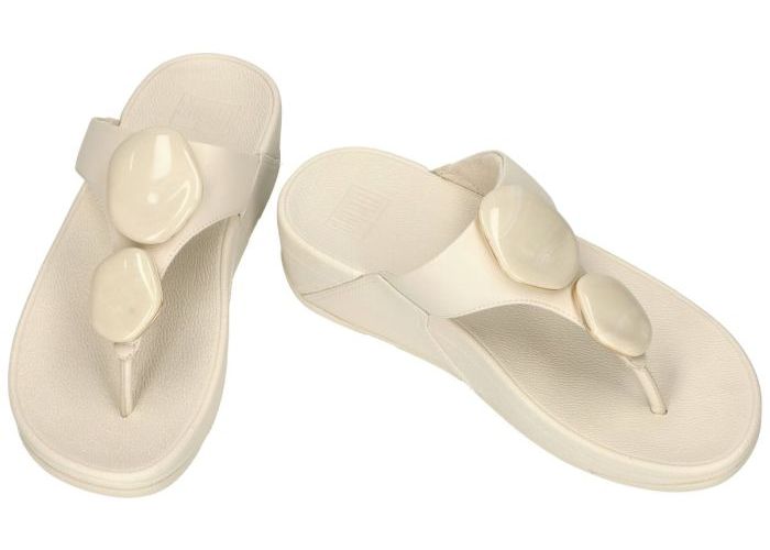 Fitflop LULU MARBLED-STONE TOE-POST SANDALS slippers & muiltjes crÈme