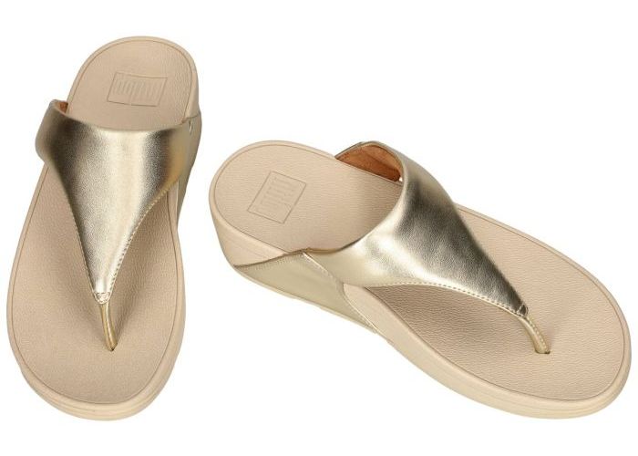 Fitflop LULU LEATHER TOEPOST 188/323 slippers & muiltjes goud