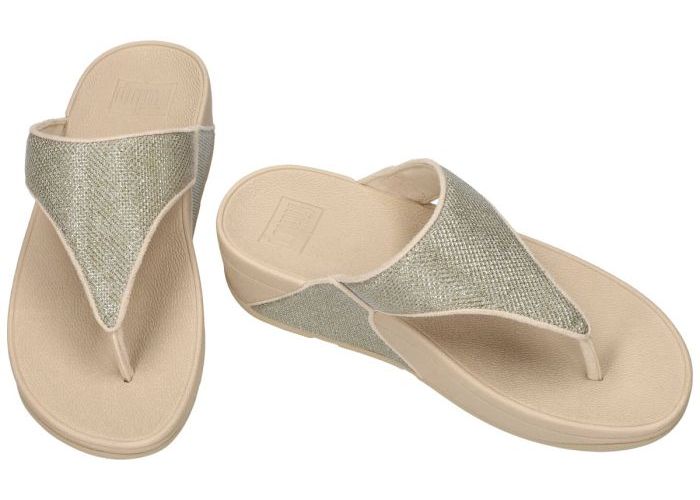 Fitflop LULU SHIMMERGLITZ TOE-POST A4Z/675 slippers & muiltjes goud
