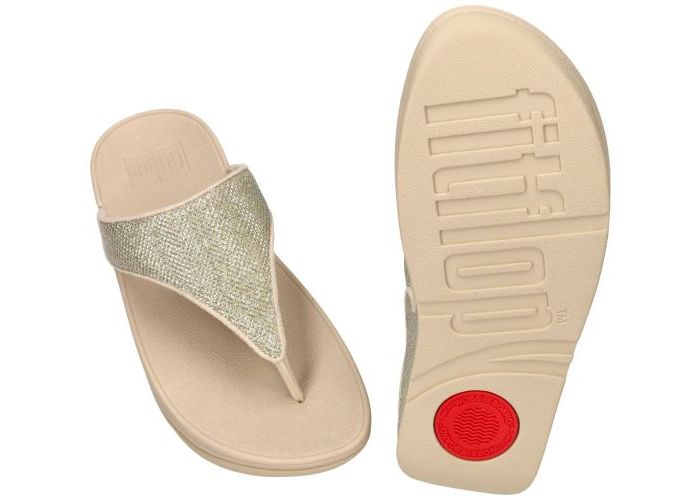 Fitflop LULU SHIMMERGLITZ TOE-POST A4Z/675 slippers & muiltjes goud
