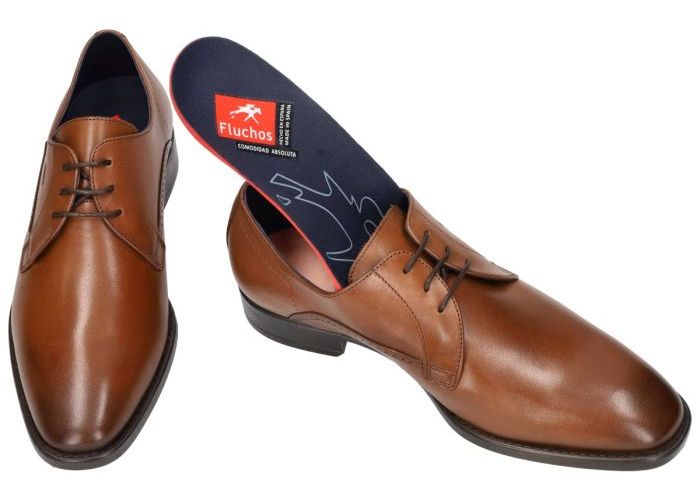 Fluchos LUKE F1056 geklede lage schoenen cognac/caramel