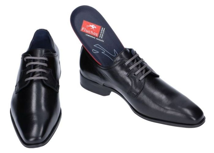 Fluchos 9668 geklede lage schoenen zwart